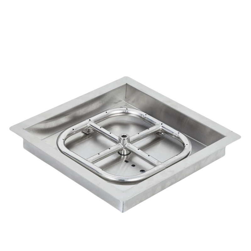 Ensemble de brûleur de foyer d'extérieur 12 po x 12 po