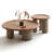 Burlywood Solid wood Round Coffee Table Sets