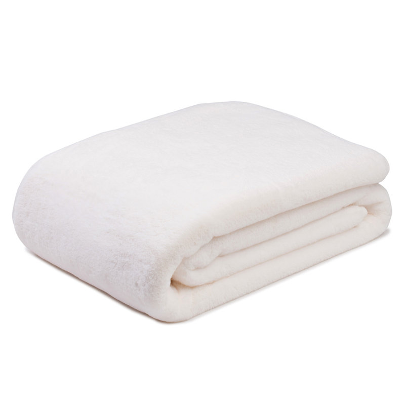 Throw Blanket, Wool White, W220 x L240cm