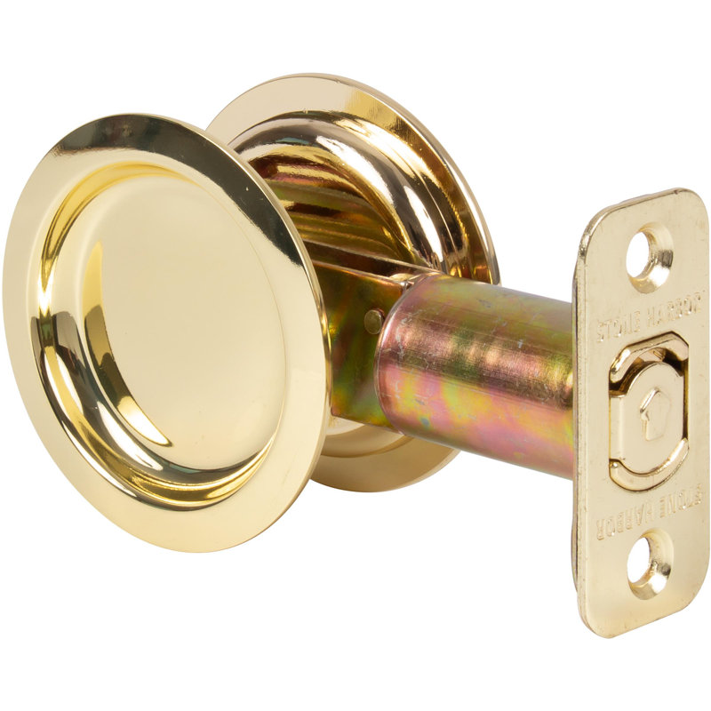 Loquet de porte à pochette ronde, Laiton
