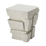 Brick Fiber Glass Side Table