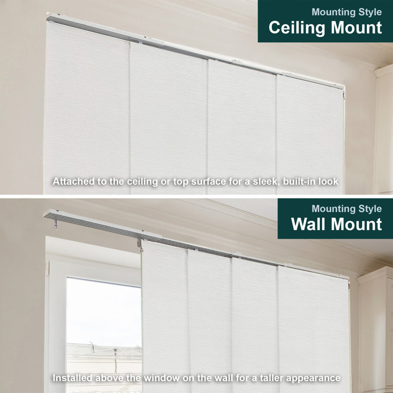 Light Filter Vertical Panel Track Blinds, White