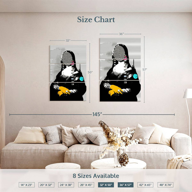 Leisha Mona Lisa Street Pop, H 50 po x l 32 po