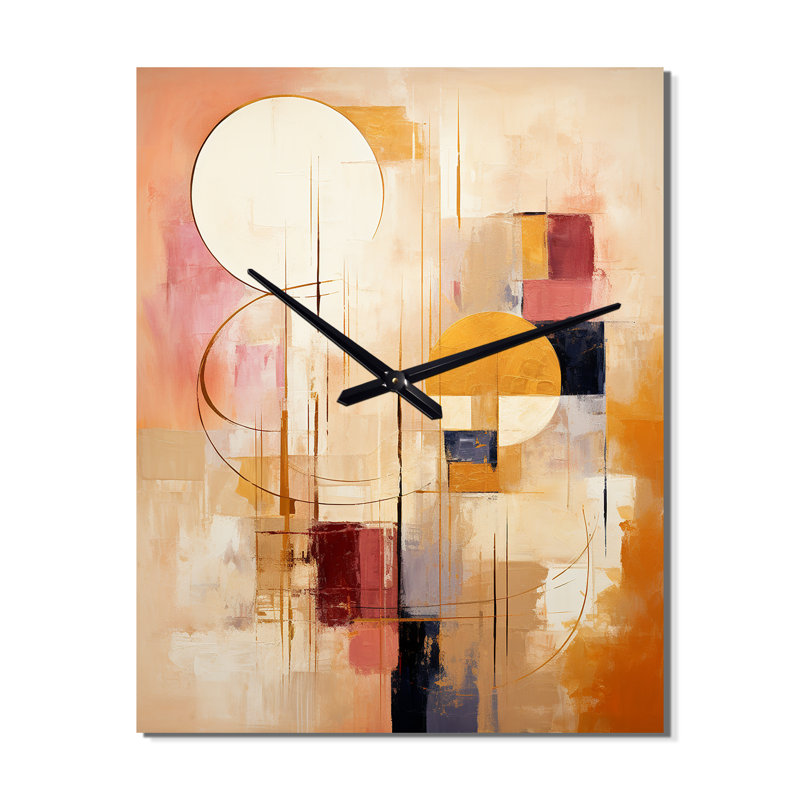 Serendipity - Minimalisme circulaire géométrique - Horloges murales géométriques modernes, Médium