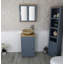 Scotti 515 mm Freestanding Cloakroom Vanity with Vessel Stone Basin-85866622
