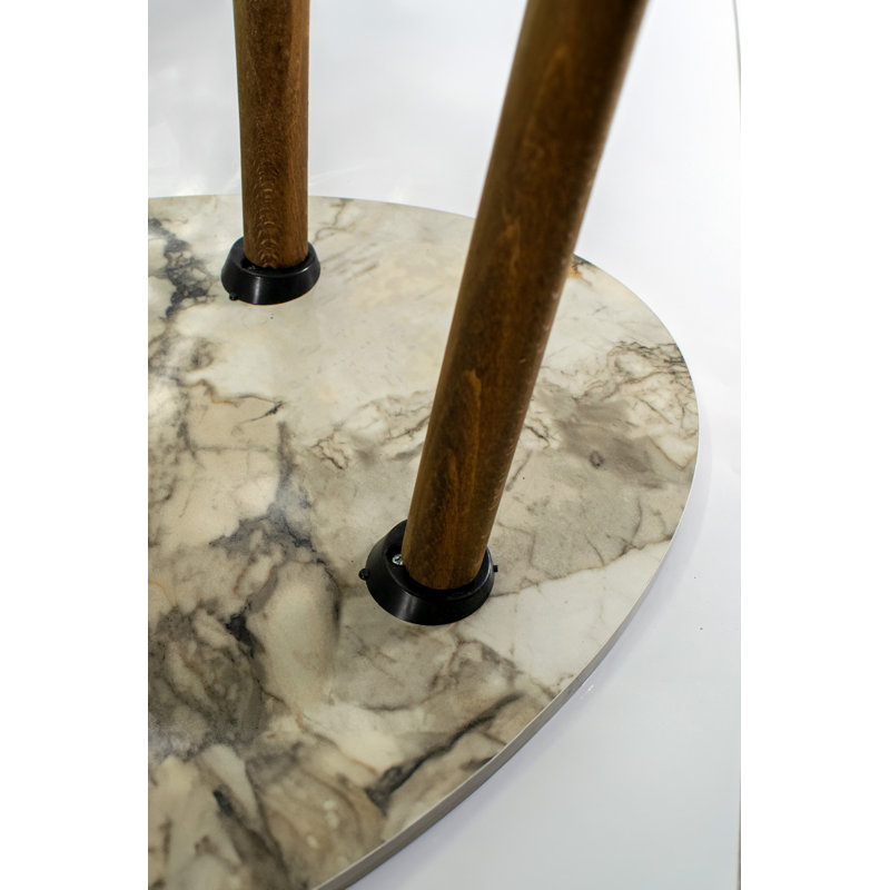 Valerie 35cm Console Table, White Marble