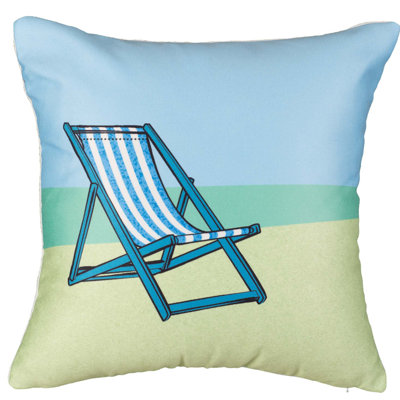  Beach Chair Throw Pillow