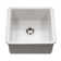 Houzer Platus 20 in Fireclay Undermount Square Bar Sink with Strainer and Grid