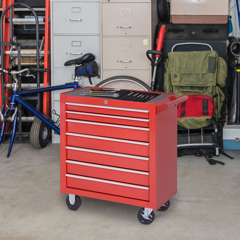 Boîte à outils mobile 27,25 po, Rouge
