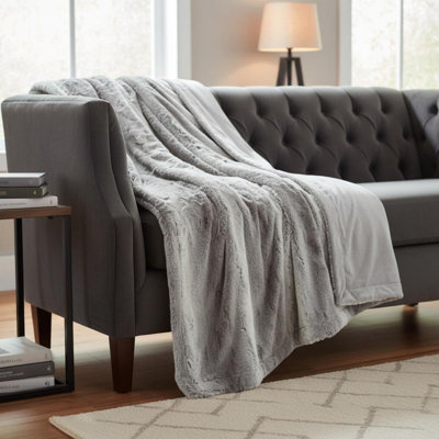 1 couverture en fausse fourrure 108 x 90 pouces
