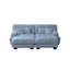 Canapé-lit Cloud Couch pour le salon, canapé 2 places en chenille avec 2 coussins lombaires et 2 coussins décoratifs, canapé rembourré à accoudoirs larges avec 2 repose-pieds, bleu chenille-1428046129