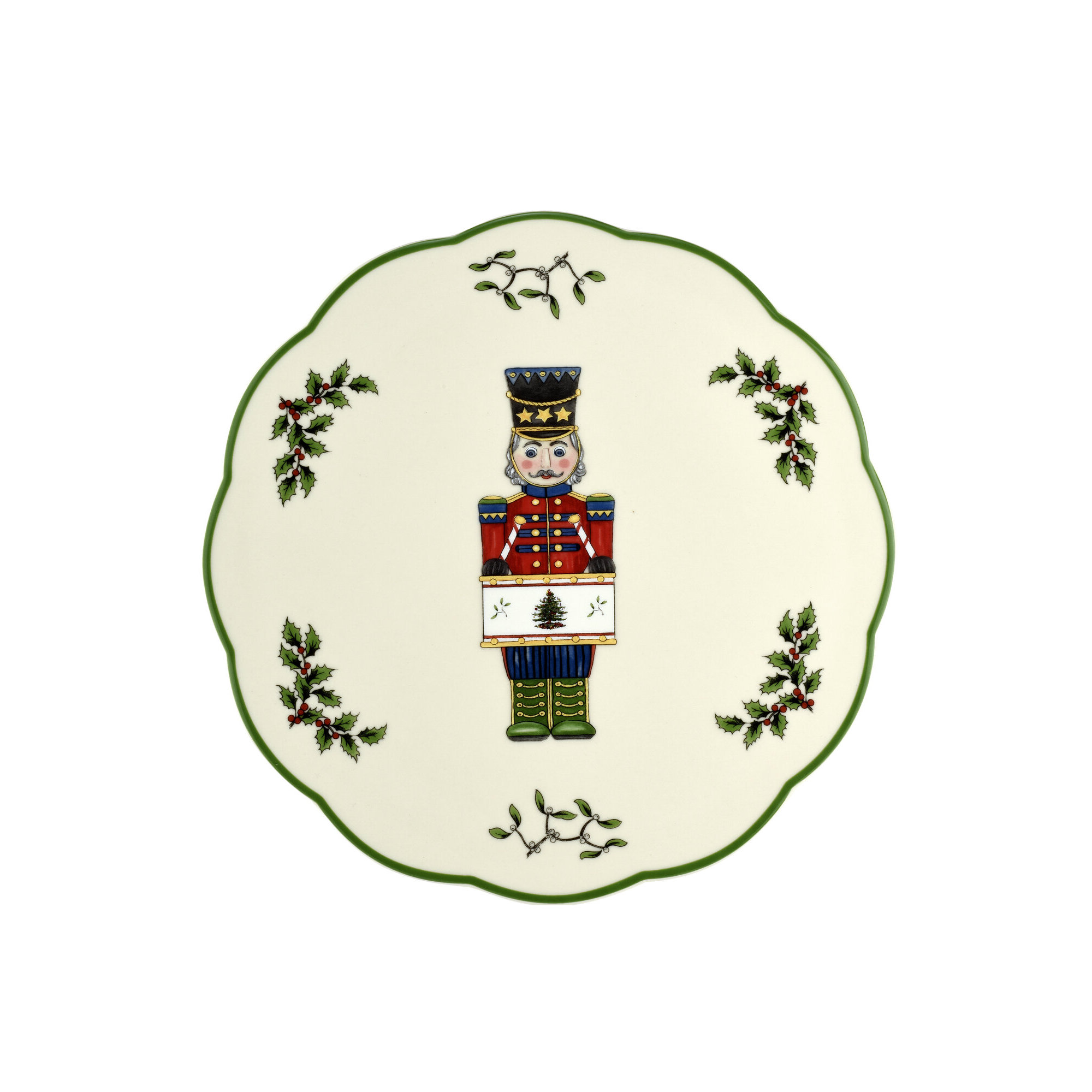 Spode Christmas Tree Nutcracker Cheese Plate With Knife