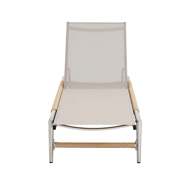 Chaise longue d'extérieur Hargrove Aluminun, siège en filet pour l'extérieur, 1 pièce