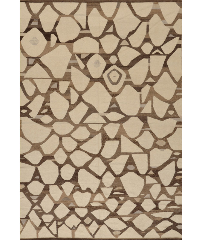Abstract Area Rug in Brown/Beige