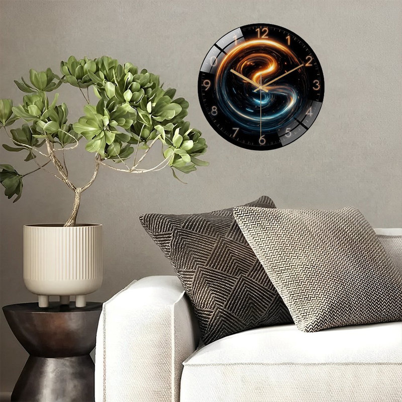 Horloge murale galactique avec horloge artistique 12 po