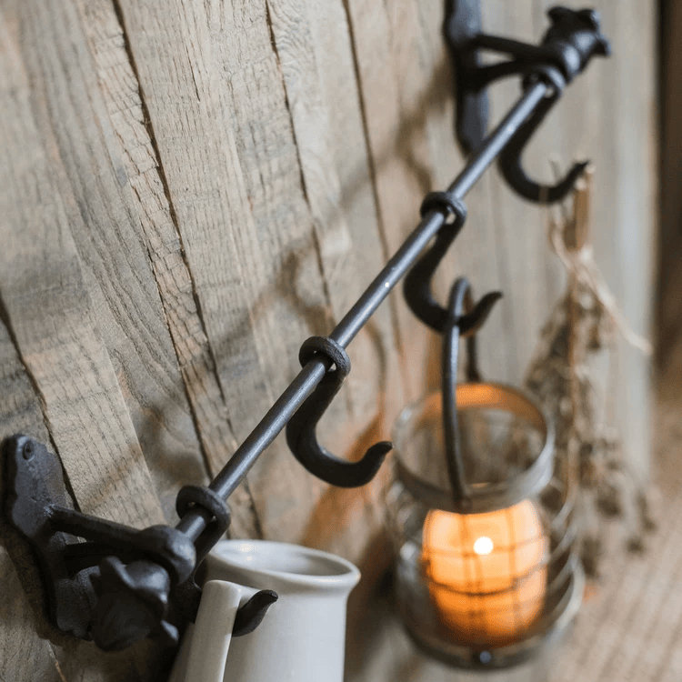 Farmhouse Iron Hook Rail
