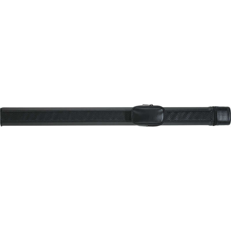 Black Ballistic Vinyl Hard Pool Cue Case with Pocket