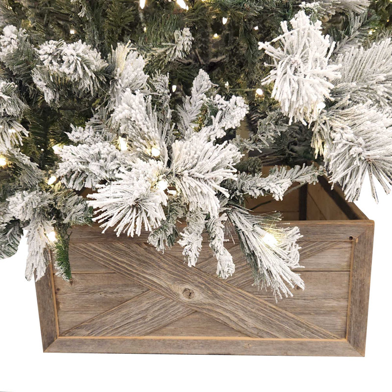 Arbre de Noël Rockin 'Wood Barnwood, H 11,5 po x l 27 po x P 27 po
