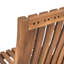 Chaise berçante d'extérieur en bois massif (ensemble de 2)