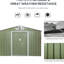 Abri de jardin 2,74 m x 1,83 m - 2 portes coulissantes, 4 aérations, construction adaptée à une utilisation dans la cour arrière, garage avec fentes de ventilation
