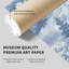 «Holiday Blue Winter Forest Trees III», reproduction d'art moderne sans cadre-406720069