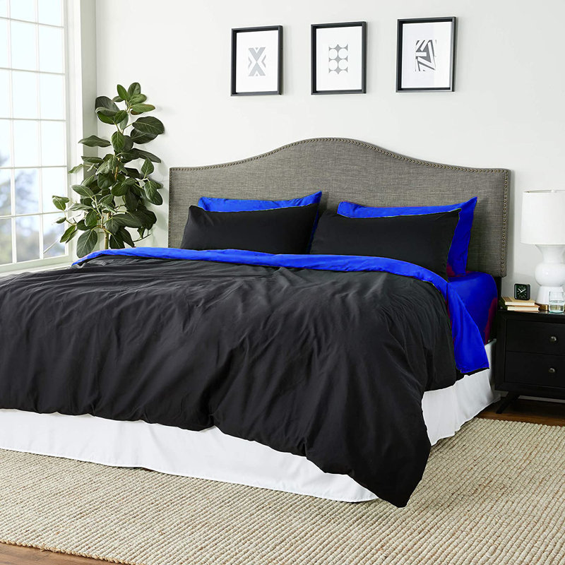 Modern & Contemporary Cotton Comforter, California King, Pink/Black