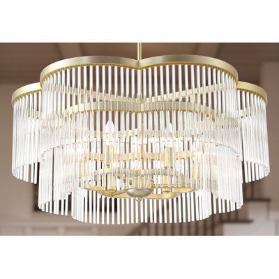 Luminaire suspendu Everly Quinn Nemah - 6 Lt en laiton héritage