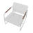 Whythe Modern Upholstered Steel Accent Chair in White-981651026-981651027