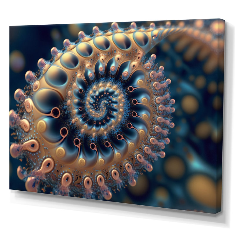«Pastel Fractal Infinity I», art mural moderne sur toile géométrique, L 20 po x H 12 po, Toile tendue