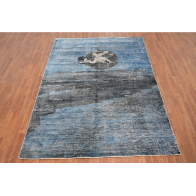 Celestial Escape Design Mystical Moonlit Rug 6x8