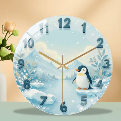 Horloge murale pingouin