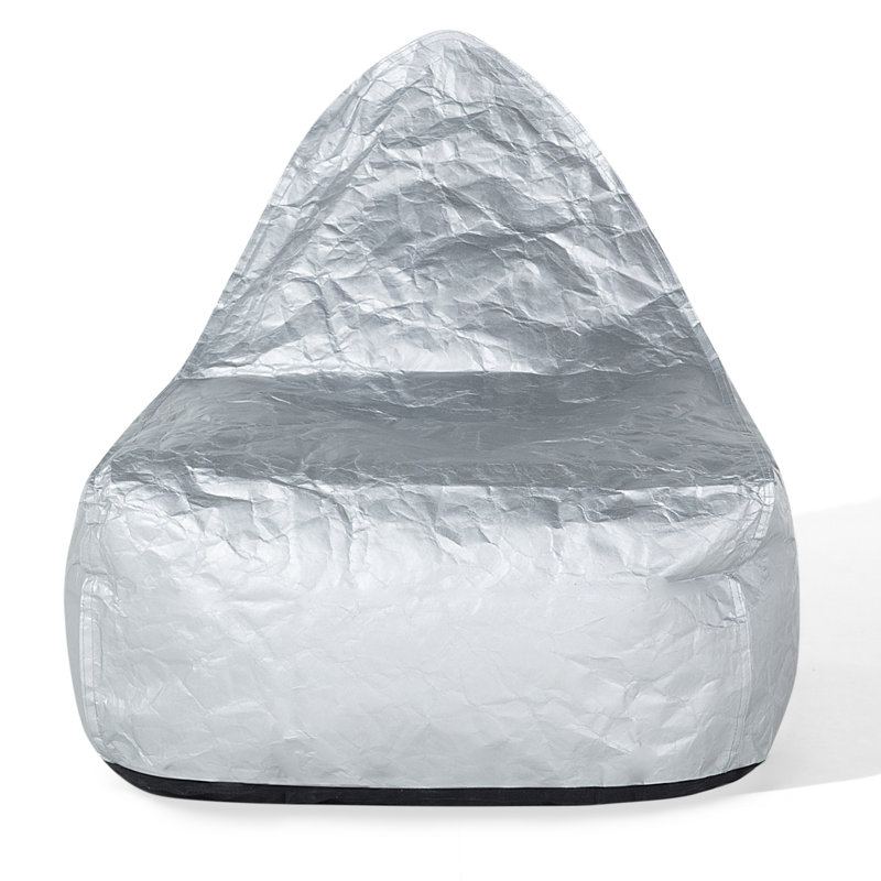 Drop Refillable Bean Bag Chair & Lounger, Silver