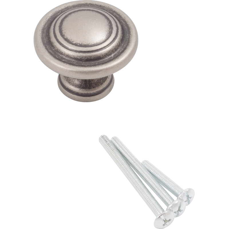 Charlotte Weathered Nickel Cabinet and Bi-Fold Door Knob