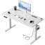 Bureau pour travailler debout électrique réglable en hauteur avec prises de courant intégrées, ports de charge USB et contrôle de la mémoire, bureau de bureau moderne avec finition grain de bois-1000760843-1000760842-1002144293