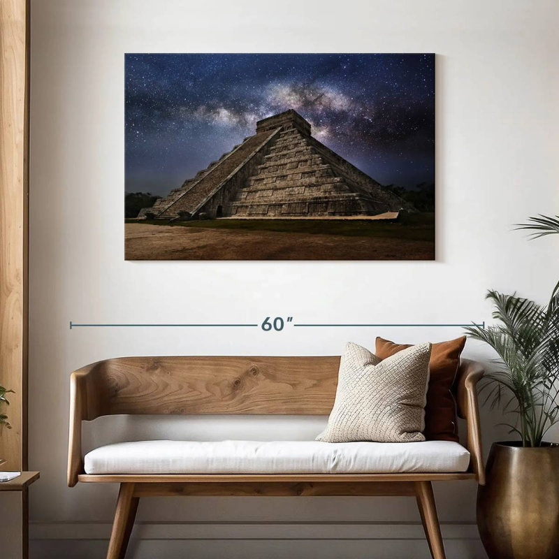 Temple Kukulcan la nuit, H 30 po x l 45 po
