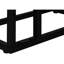 Modern Side Table With Rectangular Black Marble Look For Living Spaces Snack Marble-Like Surface And Metal Base Home
