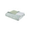 Courtepointe Seersucker 4 pièces double / grand, imprimé botanique, rembourrage, lavable avec coussin décoratif double / grand, imprimé floral, machine