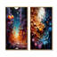 Ensemble de 2 peintures murales sur toile abstraite multicolore surréaliste-1599228229-1599228225