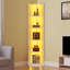 180.1 cm H x 29.7 cm W Corner Bookcase