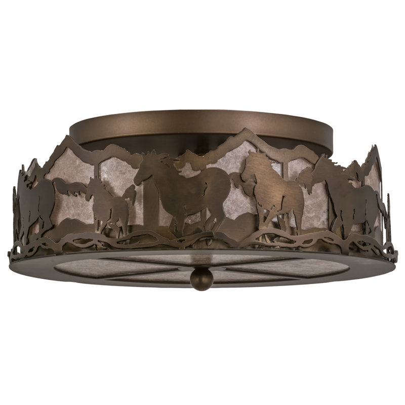 Rustic Lodge 3 - Light Flush Mount