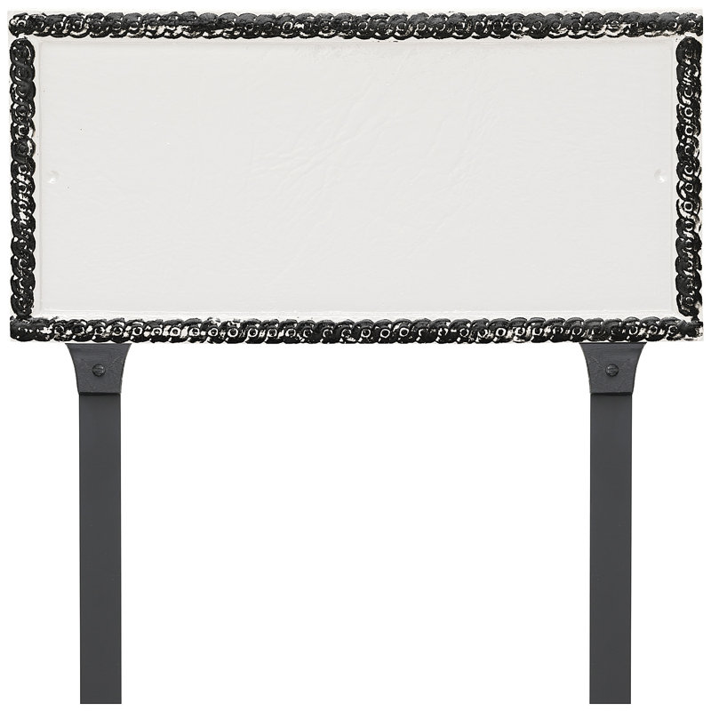 Plaque d'adresse rectangulaire Harrison, Oui, Blanc / noir