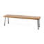 Banc rectangulaire en bois industriel au charme charmant