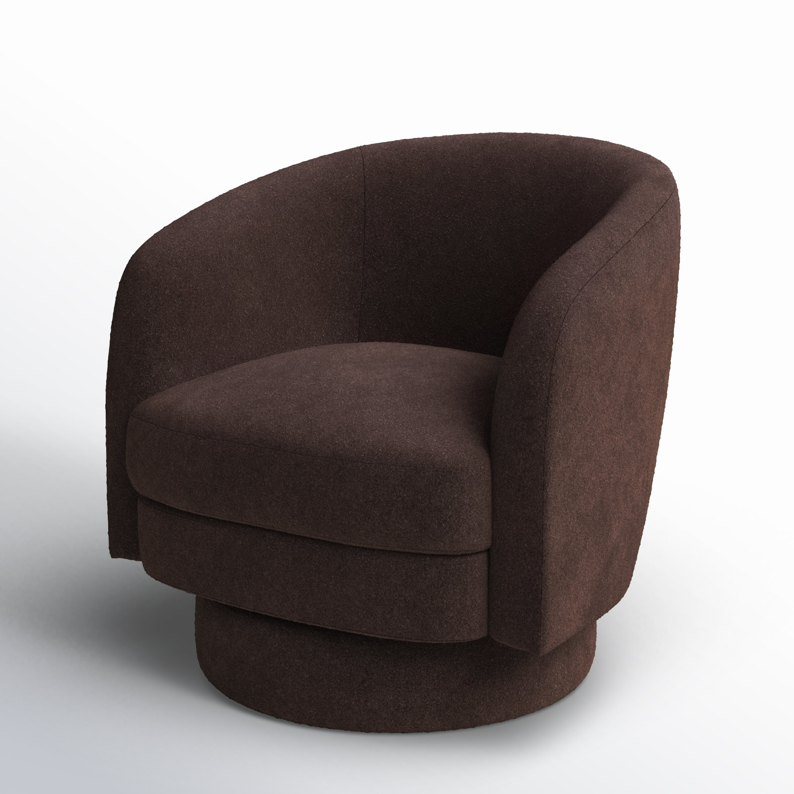 Genoa Swivel Barrel Chair, Brown