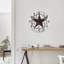 Horloge murale ronde de style campagnard Western Texas Star