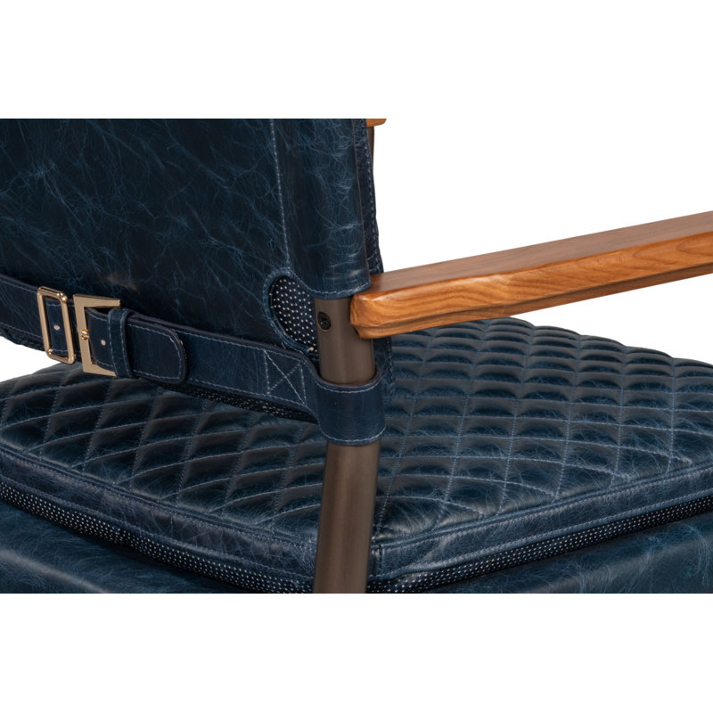 The Harley Leather Arm Chair, Chateau Blue