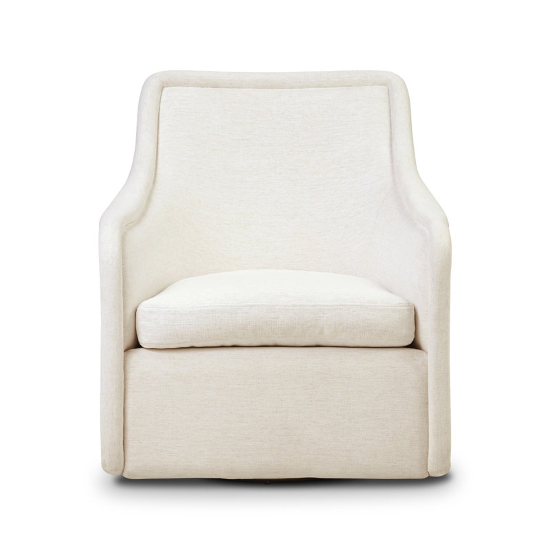 Blaire Swivel Wingback Chair, Crypton Nomad Snow