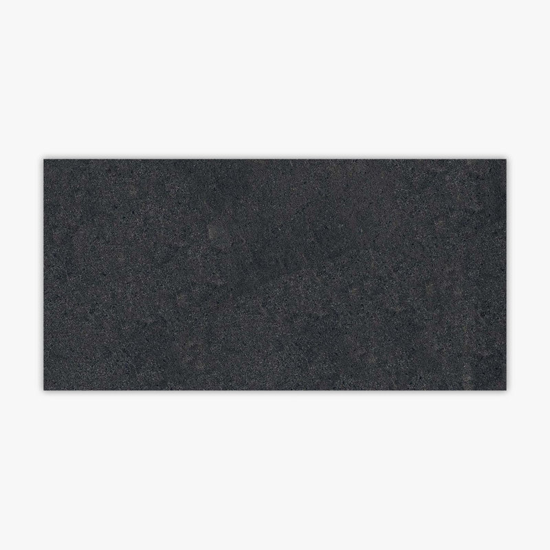 24" x 48" Porcelain Stone Look Wall & Floor Tile, Carbon Matte