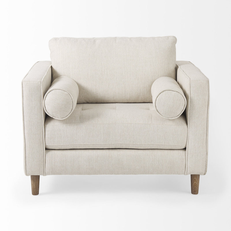 Fauteuil de 40,7 po de largeur Stephon, Crème, crème