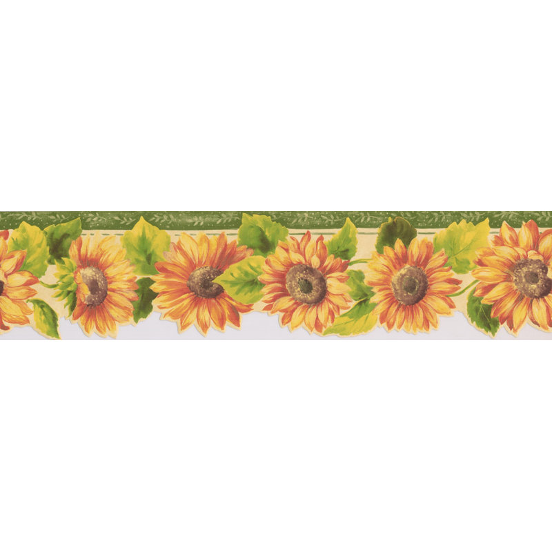 Bordure de papier peint floral et botanique 15 pi L 5,25 po Borba