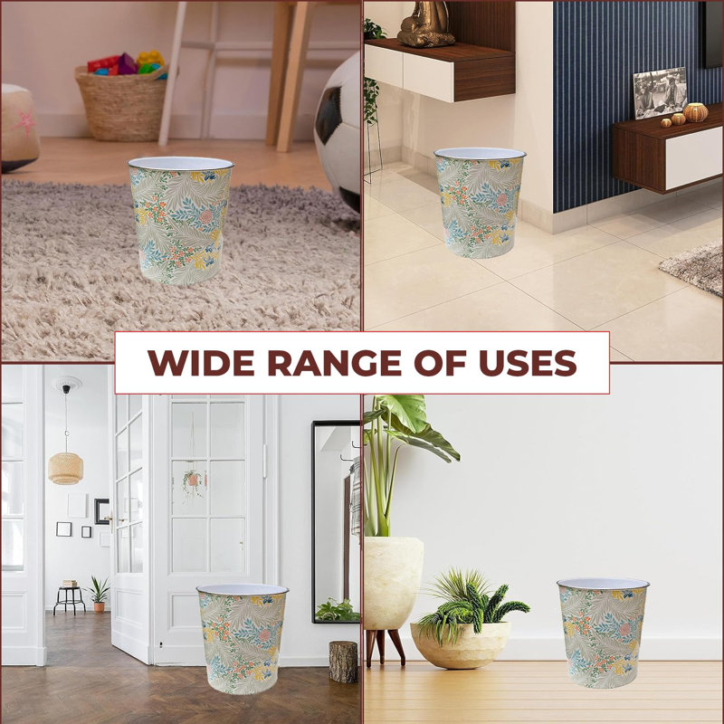Anngelica 7.7L Waste Bin Plastic Waste Paper Basket Pack Of 2 Waste Basket Open Trash Can